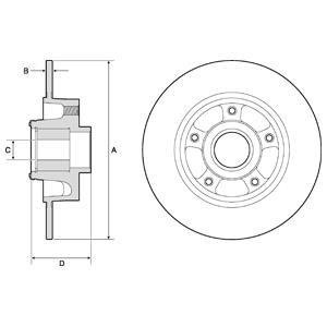 Гальмівний диск з підшипником Delphi BG9137RS