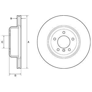 Диск тормозной Delphi BG9162C