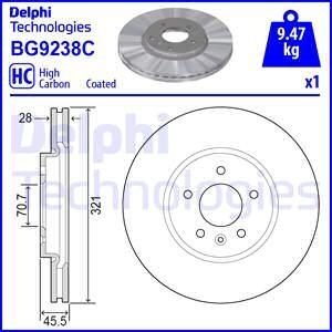 Гальмівний диск Delphi BG9238C (фото 1)