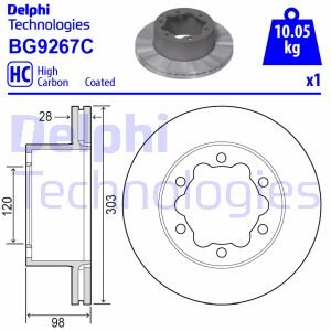 Тормозной диск Delphi BG9267C