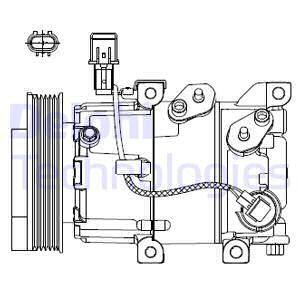 Компрессор кондиционера Delphi CS20518