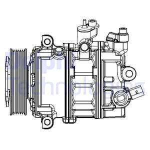 Компрессор кондиционера Delphi CS20529