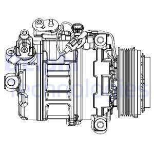 Компрессор кондиционера Delphi CS20547