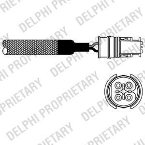 Датчик кислородный / Лямбда-зонд Delphi ES10580-12B1