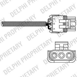 Датчик кислородный / Лямбда-зонд Delphi ES10969-12B1