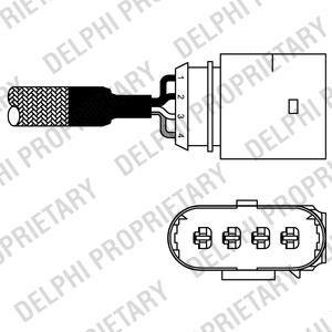 Лямбда зонд VW Caddy II/Golf IV/Skoda Octavia I/Seat Ibiza 1.0-2.3 93-10 Delphi ES10981-12B1