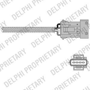 Датчик кислородный / Лямбда-зонд Delphi ES20258-12B1
