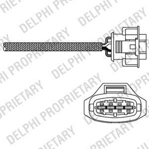 Лямбда зонд Opel Astra/Vectra/Zafira 95-10 Delphi ES20281-12B1