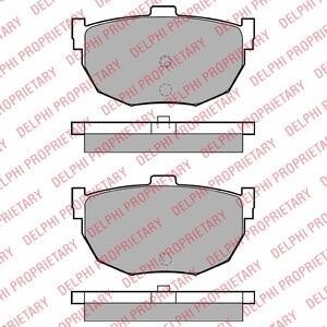 Тормозные колодки дисковые, комплект Delphi LP1072