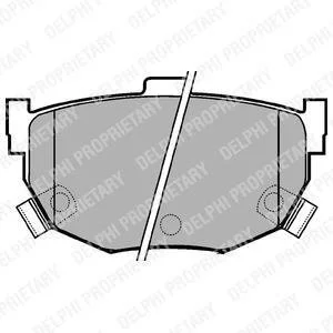 Колодки гальмівні (задні) Hyundai Elantra III/Kia Cerato I-II 00- (Mando) Delphi LP1073