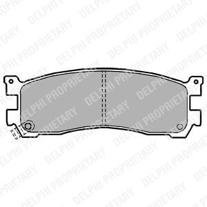 Тормозные колодки дисковые, комплект Delphi LP1189
