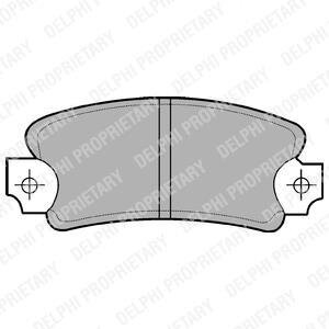 Тормозные колодки дисковые, комплект Delphi LP146
