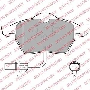 Колодки гальмівні (передні) Audi A4/A6/VW Passat 96-05 (Continenta) (з датчиками) Delphi LP1672