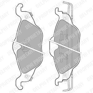 Колодки гальмівні (передні) Opel Astra G/Zafira A 94-09 (Continental) Delphi LP1673