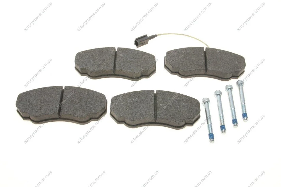 Колодки гальмівні (передні) Citroen Jumper/Fiat Ducato/Peugeot Boxer 02- (Brembo) (+ датчик) Delphi LP1750 (фото 1)