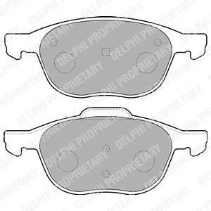 Колодки гальмівні (передні) Ford Focus/Kuga/Connect/Mazda 3/5/Volvo C30/C70/S40 03- (Continental) Delphi LP1869
