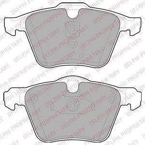 Колодки гальмівні (передні) Ford Galaxy/Mondeo IV/S-Max 07-15/Volvo S60/S80/V60/V70/XC70 06- Delphi LP1968