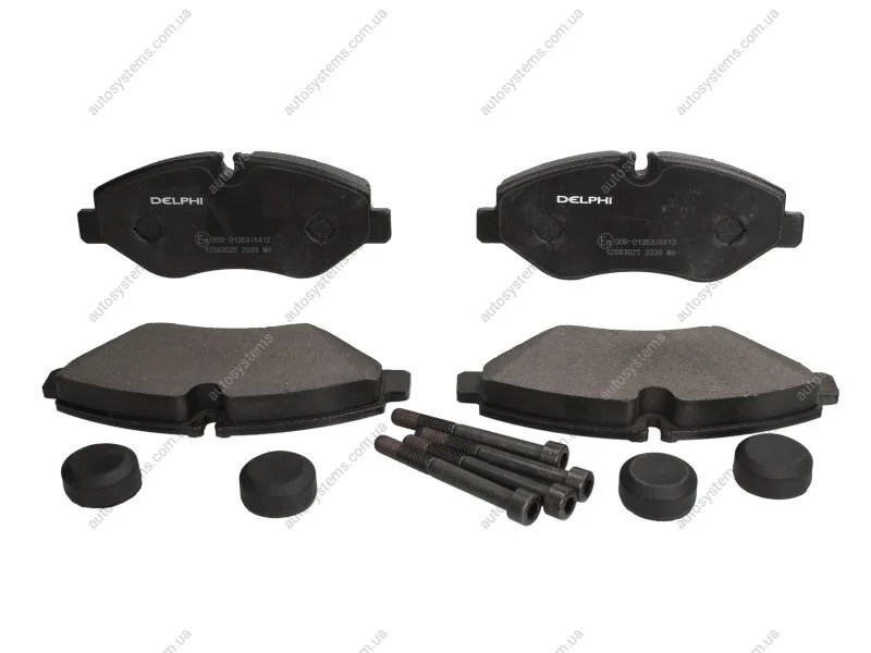 Комплект гальмівних колодок передн BREMBO IVECO DAILY III, DAILY IV, DAILY V, DAILY VI 550002E-F1CGL411C 05.99- Delphi LP2039 (фото 1)