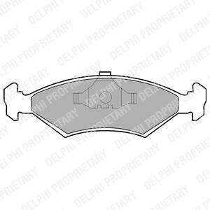 Тормозные колодки дисковые, комплект Delphi LP204