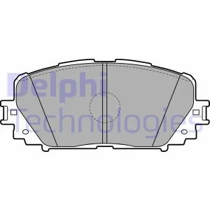 Комплект гальмівних колодок передн, TOYOTA RACTIS, VERSO S, YARIS 1.0-1.8 08.05-06.20 Delphi LP2123 (фото 1)