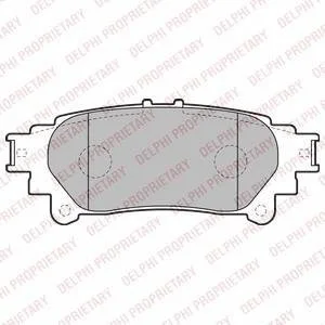 Колодки гальмівні (задні) Toyota Highlander 14-/Prius 08-/Lexus GS 12-/RC 14-/RX 08-15 Delphi LP2196