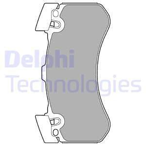 Тормозные колодки дисковые, комплект Delphi LP2283