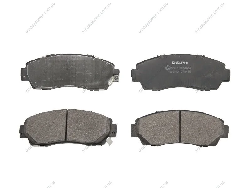 Комплект гальмівних колодок передн, GREAT WALL HOVER H6 HONDA CR-V IV, CR-V V, CR-V VI, CROSSTOUR I, ODYSSEY 1.5-3.5 09.05- Delphi LP2710 (фото 1)