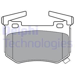 Тормозные колодки дисковые, комплект Delphi LP3397