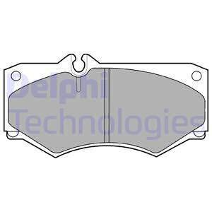 Тормозные колодки дисковые, комплект Delphi LP468