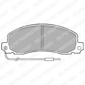 Тормозные колодки дисковые, комплект Delphi LP504