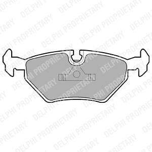 Тормозные колодки дисковые, комплект Delphi LP555