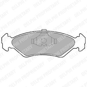 Тормозные колодки дисковые, комплект Delphi LP591