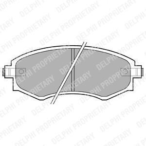 Тормозные колодки дисковые, комплект Delphi LP606