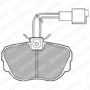 Тормозные колодки дисковые, комплект Delphi LP647