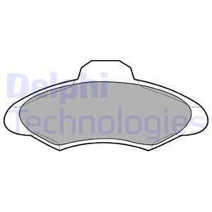 Тормозные колодки дисковые, комплект Delphi LP673