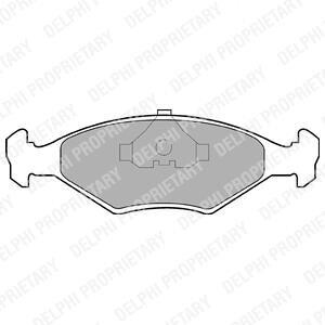 Тормозные колодки дисковые, комплект Delphi LP677