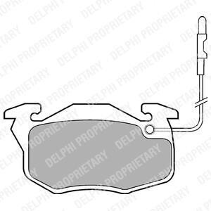 Тормозные колодки дисковые, комплект Delphi LP696
