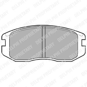 Тормозные колодки дисковые, комплект Delphi LP736