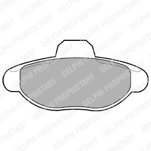 Тормозные колодки дисковые, комплект Delphi LP771