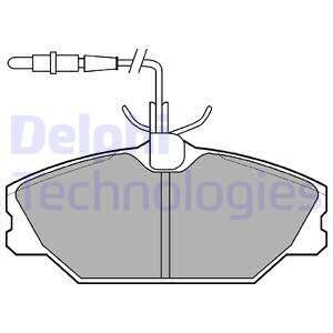 Тормозные колодки дисковые, комплект Delphi LP788