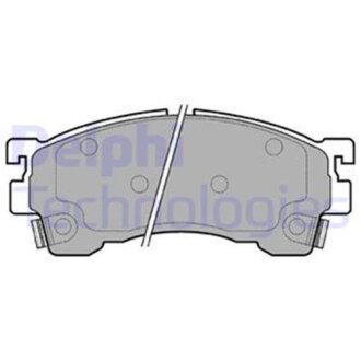 Тормозные колодки дисковые, комплект Delphi LP801