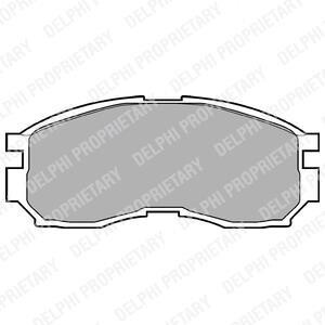Тормозные колодки дисковые, комплект Delphi LP803