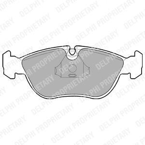 Тормозные колодки дисковые, комплект Delphi LP839