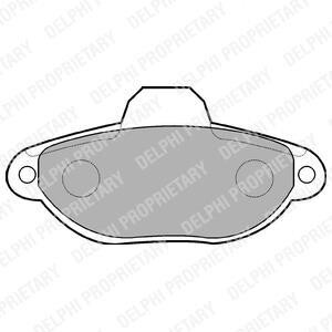 Тормозные колодки дисковые, комплект Delphi LP851