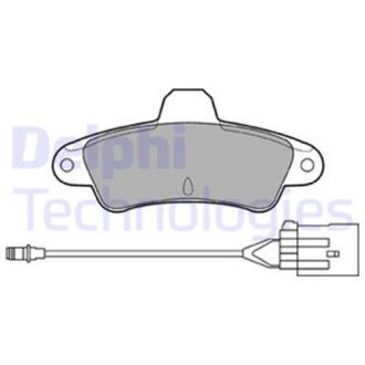 Тормозные колодки дисковые, комплект Delphi LP853
