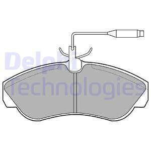 Тормозные колодки дисковые, комплект Delphi LP878