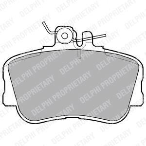 Тормозные колодки дисковые, комплект Delphi LP881