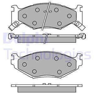 Тормозные колодки дисковые, комплект Delphi LP891