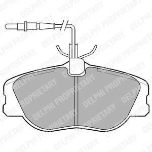 Тормозные колодки дисковые, комплект Delphi LP909