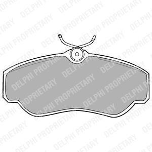 Тормозные колодки дисковые, комплект Delphi LP913